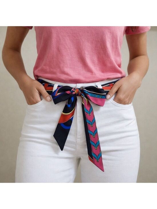 unisex Accessories - VIBRANT PARIS LONG SKINNY SCARF BANDEAU BELT HAIR BAG HANDLE TIE COLORFUL 78”